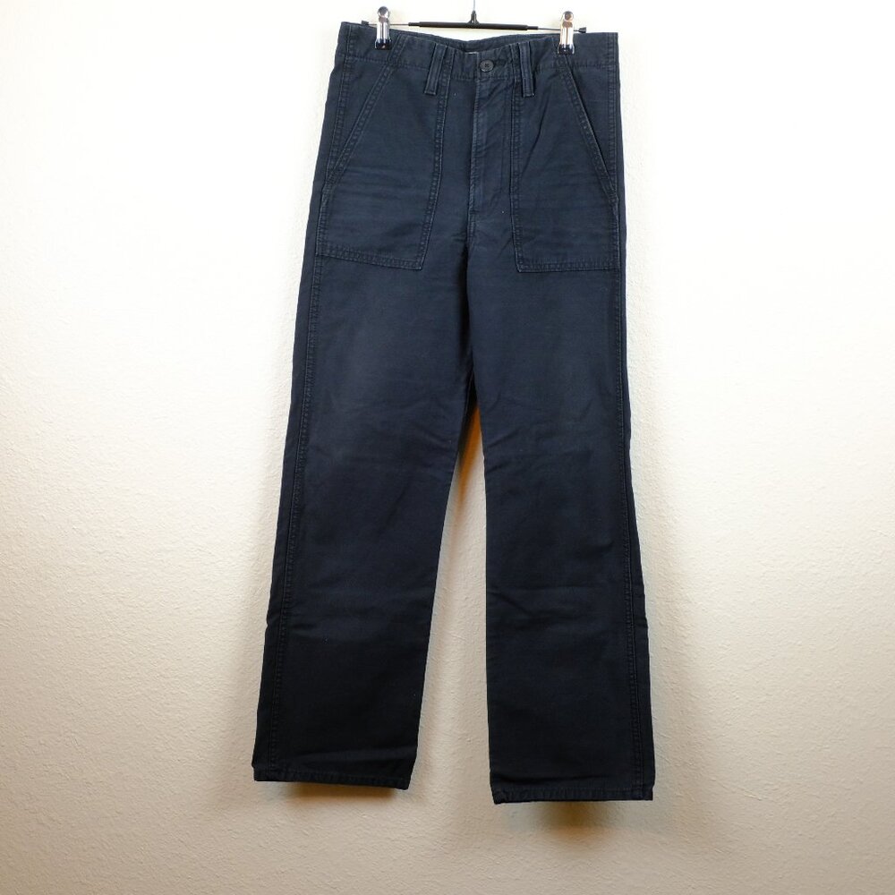 Levis high waist straight leg workwear utility pants trousers black 27